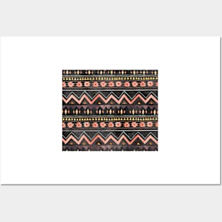 southwest inspired pattern in black Posters and Art